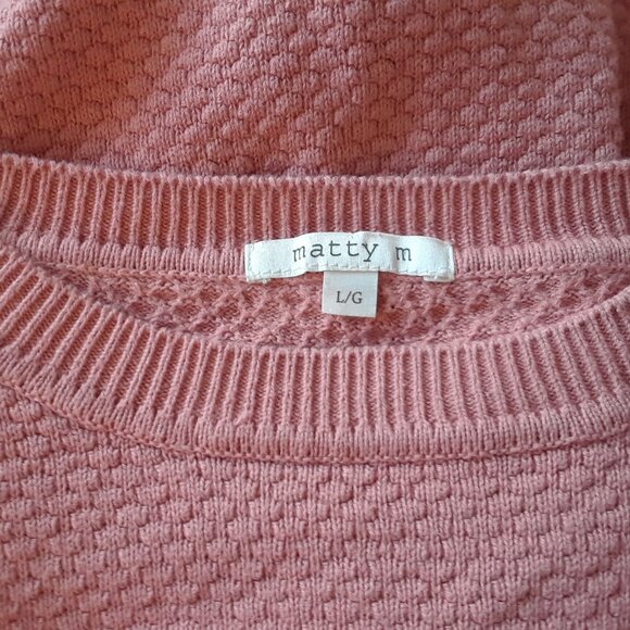 Matty M 100% Cotton Coral Pink Top Size L Anthropologie - Picture 5 of 7